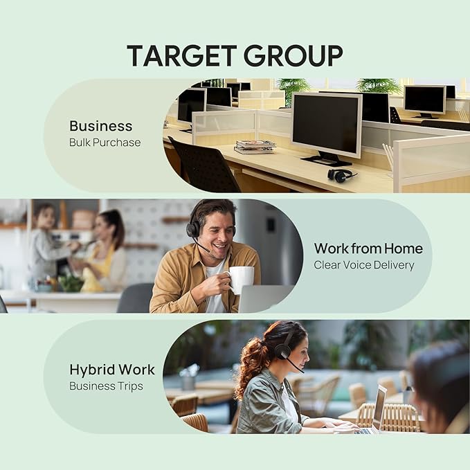 Yealink BH70 Dual (Without Dongle) Wireless Headset with Mic for Work, 164ft Bluetooth Headsets Teams UC Compatible, 35h Talk Life, 147g Lightweight Comfort, Perfect for Open Office Home Hybrid Work