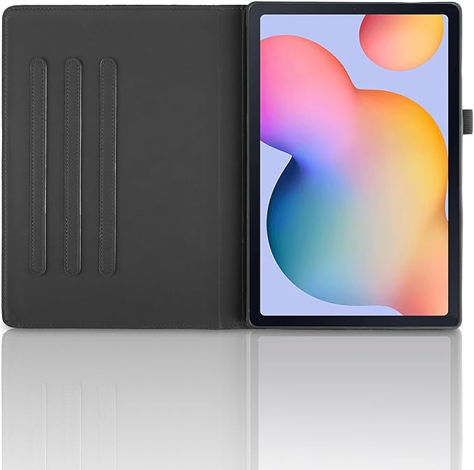 Rotating Case for Samsung Galaxy Tab A7 10.4'' 2022/2020 PU Leather Protective Cover Lightweight Flip Stand with Card Holder for Galaxy Tablet Model T500/T503/T505/T507-Black