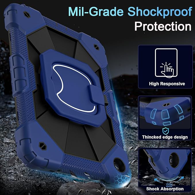 Case for Samsung Galaxy Tab A9 Plus 11 inch with Screen Protector/360° Rotating Stand/Pencil Holder,Military Grade Shockproof Tablet Case Galaxy Tab A9 Plus Cases (SM-X210/X216/X218)