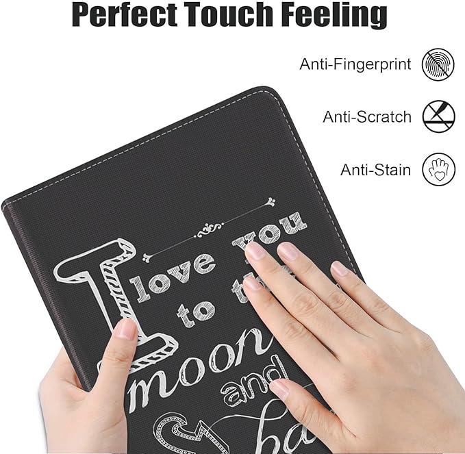 Case for Samsung Galaxy Tab A7 10.4 inch 2022/2020 (SM-T500/T503/T505/T507/T509), Premium PU Leather Stand Folio Cover with Auto Sleep/Wake, I Love You to The Moon and Back