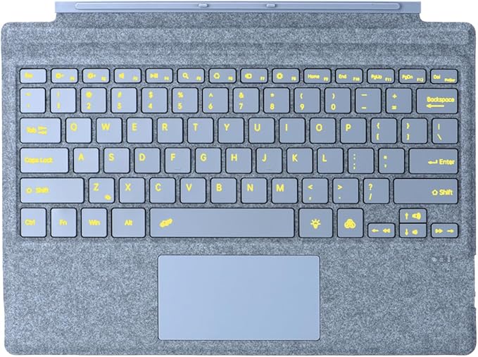 Type Cover for Microsoft Surface Pro 7+ / Pro 7 / Pro 6 / Pro 5 / Pro 4 / Pro 3, 12.3 inch, Ultra-Slim Wireless Tablet Keyboard with Multi Touchpad Bluetooch (Ice Blue)