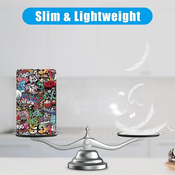 Case for Samsung Galaxy Tab A9 8.7 Inch 2023 SM-X110/X115/X117 Tablet,Slim Lightweight Stand PC Cover for Galaxy Tab A9 Tablet,Graffiti