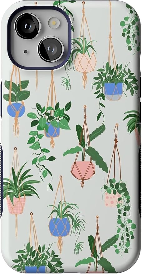 Casely iPhone 14 Case | Hanging Around | Potted Plants | Compatible with MagSafe | Bold Protective Design