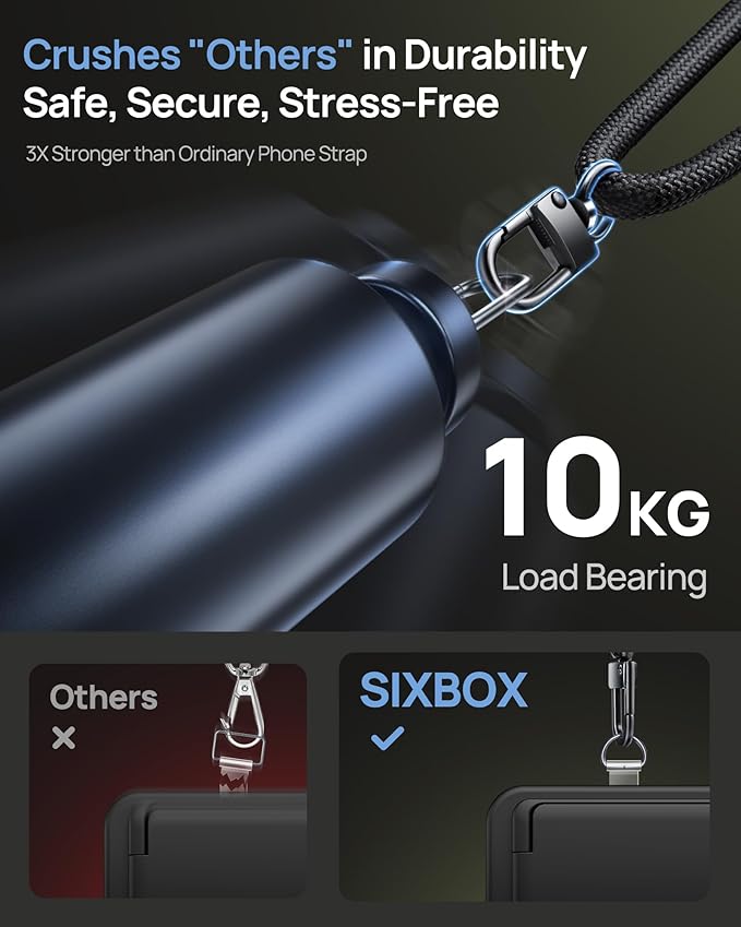 for Samsung Galaxy S25 Case Wallet, Built-in Stand with Phone Lanyard Crossbody (2X Phone Tabs) & Card Holder & Camera Cover, Shockproof Rugged Protective Phone Case for Samsung S25 6.2", Black