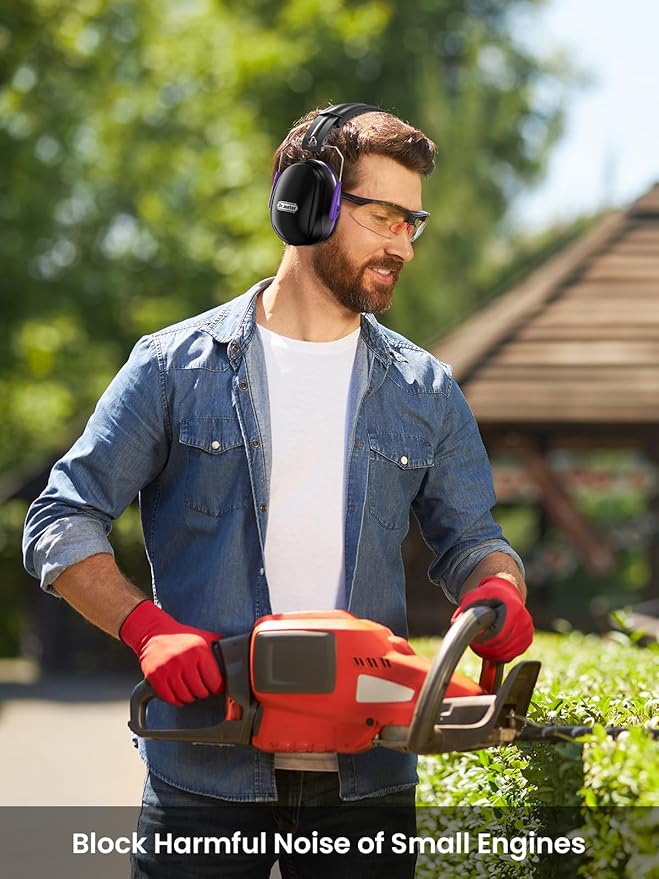 Dr.meter Ear Protection for Gun Range, 31dB SNR Noise Reduction Safety Ear Muffs, Hearing Protective Noise Cancelling Headphones for Autistic Kids Adults Earmuff for Mowing Monster Jam