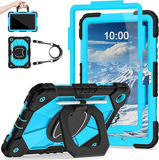 Case for Samsung Galaxy Tab A9+/ A9 Plus Case 11 Inch (SM-X210/X216/X218) with Screen Protector/360° Rotating Stand,Military Grade Shockproof Cover for Galaxy Tab A9 Plus Cases