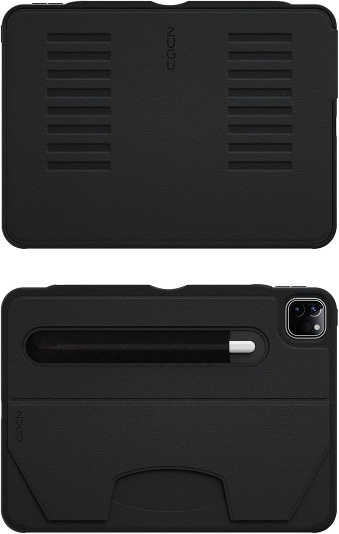 Zugu Case for iPad Pro 11 (M4) 2024, Slim Protective Cover with Apple Pencil Holder, Auto Wake/Sleep, Multiple Viewing Angles, iPad Pro 11 Inch Cover, Phone Protector, Black