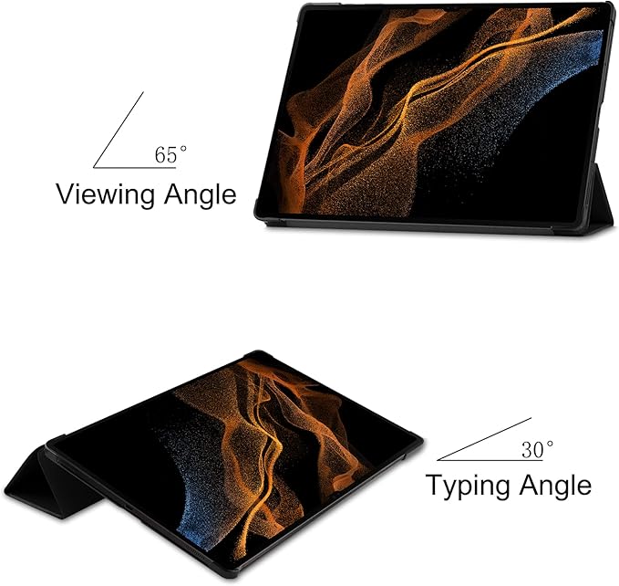 Smart Case for Galaxy Tab S10 Ultra, Ratesell Lightweight Trifold Stand Smart Case Cover with Auto Wake/Sleep for Samsung Galaxy Tab S10 Ultra 2024/ S9 Ultra 2023/ S8 Ultra 2022 14.6 Inch Black