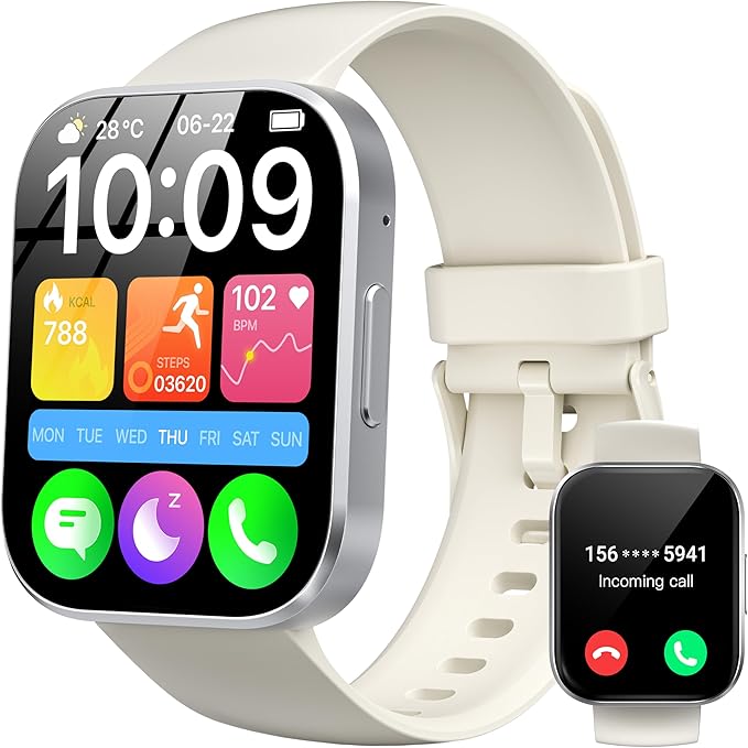 OUKITEL 2025 Smart Watch(Answer/Make Call), 1.91" HD Smartwatches for Women Men, Fitness Tracker with Heart Rate Sleep Monitor, IP68 Waterproof, 140+Sport Mode Fitness Watch for Android iOS