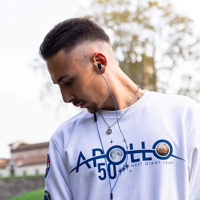 LUDOS Clamor USB C Headphones for iPhone 16 15 Pro Max Plus iPad Pro, 5 Years Warranty, USB-C Earbuds for Samsung Galaxy S24 S23 Ultra S22 S21 FE S20 A55 A54 A53, USB Type C Earphones - Blue