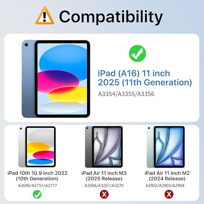 MoKo for iPad (A16) 11th Generation Case 11 Inch 2025, iPad 10th Generation Case 10.9 Inch 2022 with Pencil Holder, Slim Light Trifold Protective Cover with Hard PC Translucent Back Shell,Peacock Blue