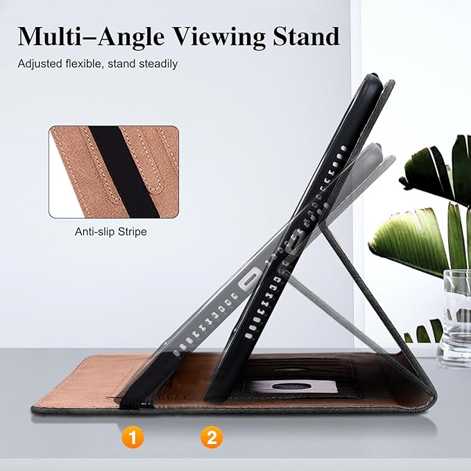 Case for Samsung Galaxy Tab A7 Lite 8.7 Inch 2021 (SM-T225/T220/T227) Tablet with Pencil Holder, Multiangle Stand Wallet Design Cover,Metal Flower