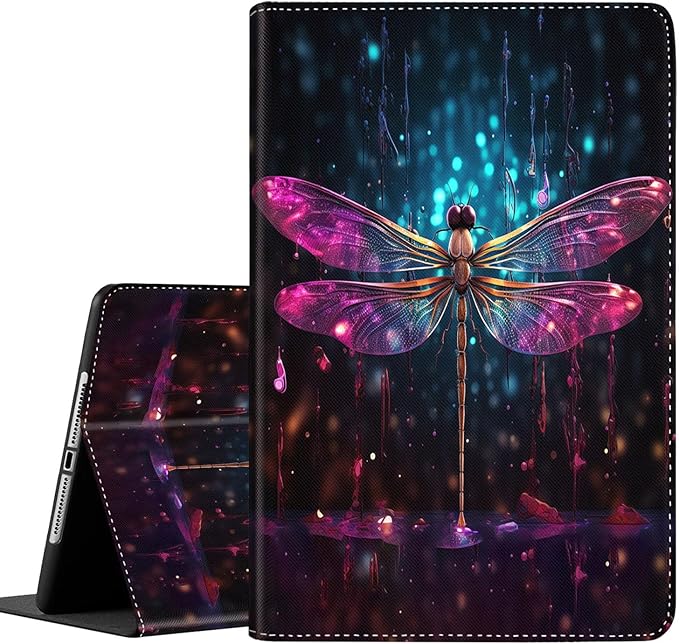 Case for Galaxy Tab A9 Plus ， Auto Sleep/Wake Multi-Angle Viewing Slim Folio Stand Cover for Samsung Galaxy Tab A9+/A9 Plus 11 Inch 2023 (SM-X210/X216/X218), Red Dragonfly