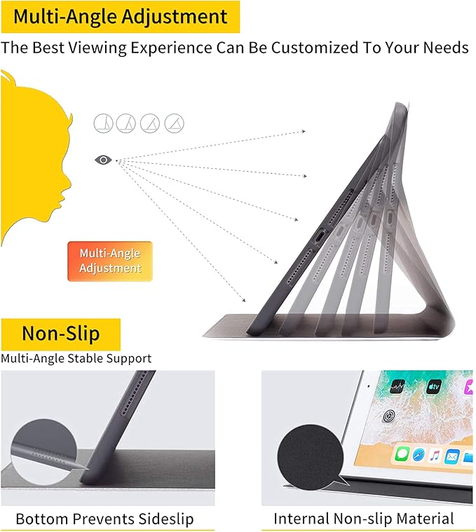 Case for Samsung Galaxy Tab S7 FE 2021/Galaxy Tab S8 Plus 2022/Tab S8+/S7 Plus 2020 12.4 inch,PU Leather Folding Stand Protective Tablet Cover with Auto Wake/Sleep,Yellow Shining Turtle