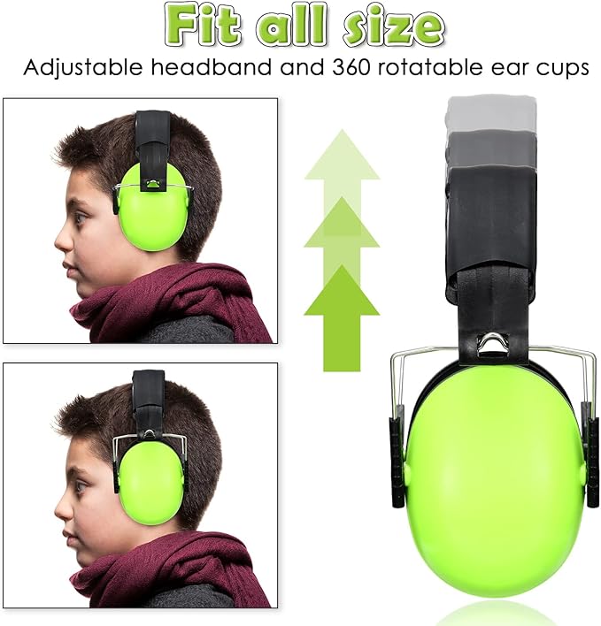 Yunsailing 9 Pack Kids Ear Protection Earmuffs 29db Noise Canceling Adjustable Ear Muffs Noise Reduction Headphones Protection Sound Proof Earmuffs for Toddler Baby Shooting Football Concerts
