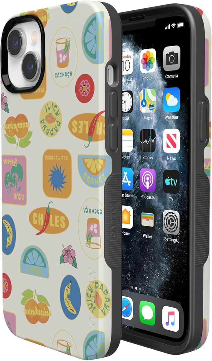Casely iPhone 14 Case | Stuck in Paradise | Dippin' Daisy's Tropical Vacation | Compatible with MagSafe | Bold Protective Design