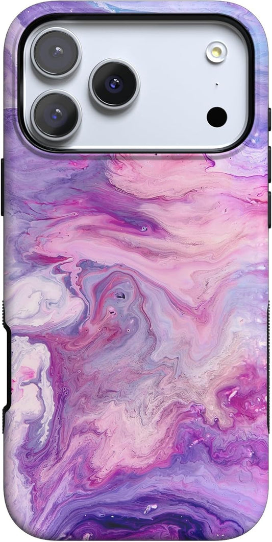 Casely iPhone 17 Pro Case | Tie Dying Over You | Purple Marble | Compatible with MagSafe | Bold Protective Design