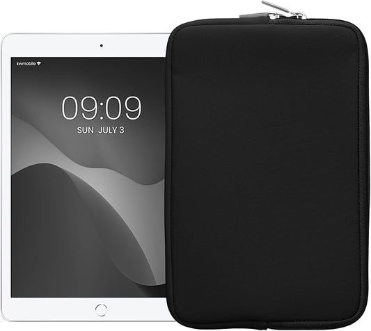 kwmobile Neoprene Pouch Compatible with 8"-8,4" Tablet - Universal Sleeve Case Cover with Zipper for Tablet - Dark Grey