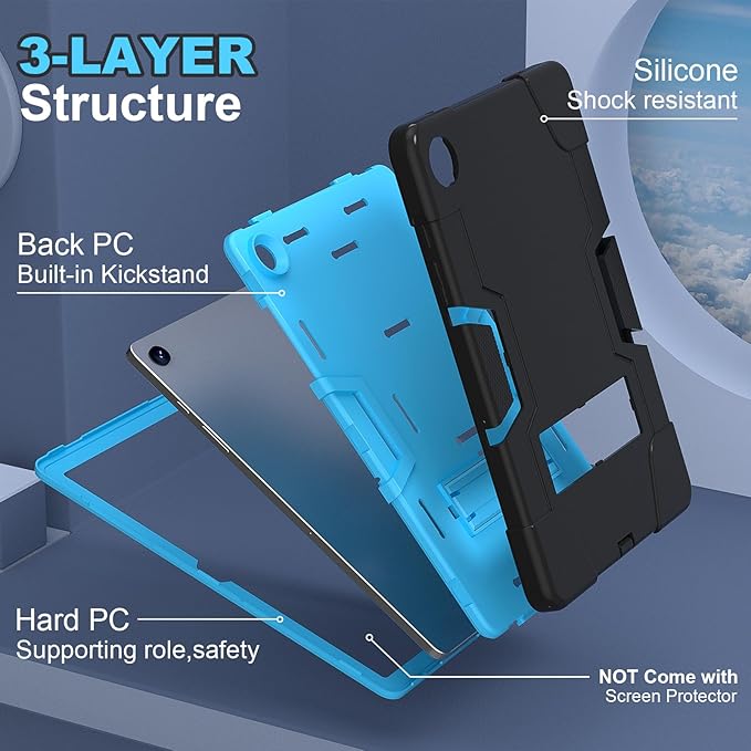Case for Galaxy Tab A9 Plus 11 inch (2023), High Impact Protective Heavy Duty Shockproof Kickstand Cover for Samsung Galaxy Tab A9+ Plus 11" Model (SM-X210/X215/X216), Blue