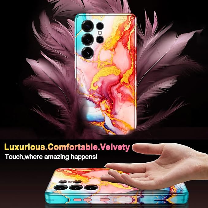 Casetego for Galaxy S25 Ultra Case,Compatible with MagSafe,[Military Grade Drop Test] Full Body Protection Slim Shockproof Rugged Marble Women Case for Samsung Galaxy S25 Ultra 6.9 inch,Rose Gold