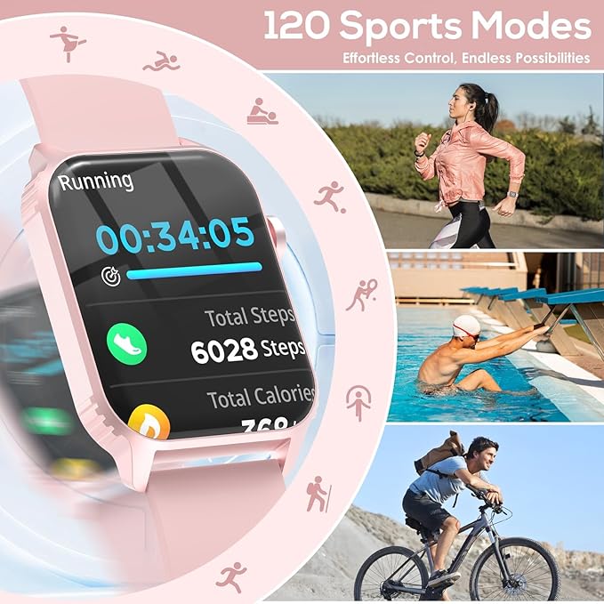 Smart Watches for Women Men, 1.83" HD Smartwatch with 90 Sports Modes, Heart Rate/Sleep Monitor, IP67 Waterproof, Bluetooth Call & Music Control