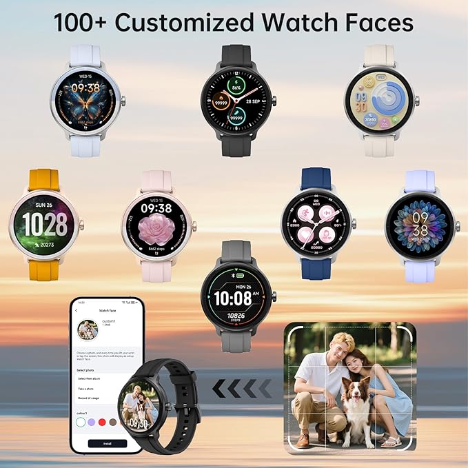 Smart Watch for Men Women(Answer/Make Calls), Smartwatch Built-in AI Voice, 1.27" HD Fitness Tracker with Heart Rate/Sleep/Step/SpO2 Monitor, 100+ Sports Modes, IP68 Waterproof Watch for Android iOS