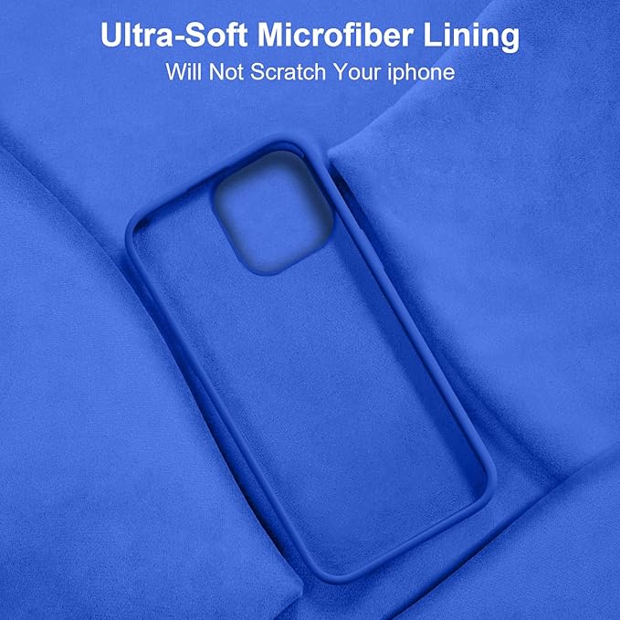 Vooii Compatible with iPhone 14 Case, [Anti-Scratch Microfiber Lining] [Soft Touch Premium Liquid Silicone], Ultra Slim Shockproof Protective Phone Case for iPhone 14 - Klein Blue