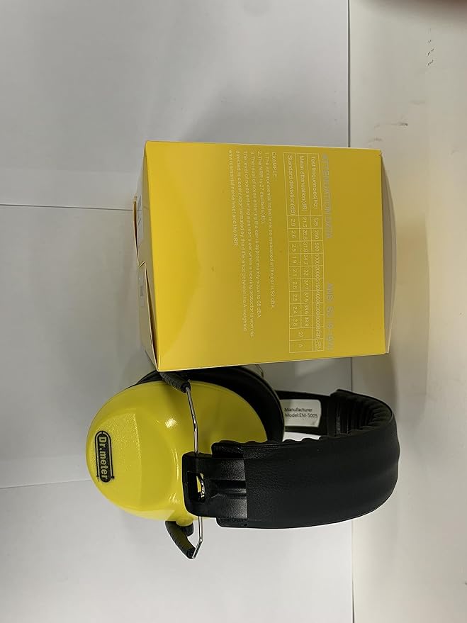 Dr.meter Ear Protection for Kid: EM100 SNR27.4 Kids Noise Cancelling Headphones with Adjustable Headband - Kid Hearing Protection for Monster Truck Mowing Demo Derby and Concert - Yellow