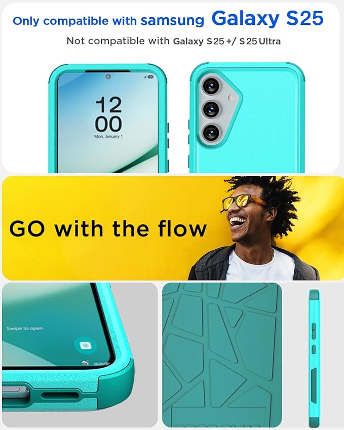 AICase for Samsung Galaxy S25 Case,3-Layer Heavy Duty Pocket-Friendly Rugged Durable Military Grade Protection Shockproof/Drop Proof/Dust Proof Protective Cover for Samsung Galaxy S25 2025_3