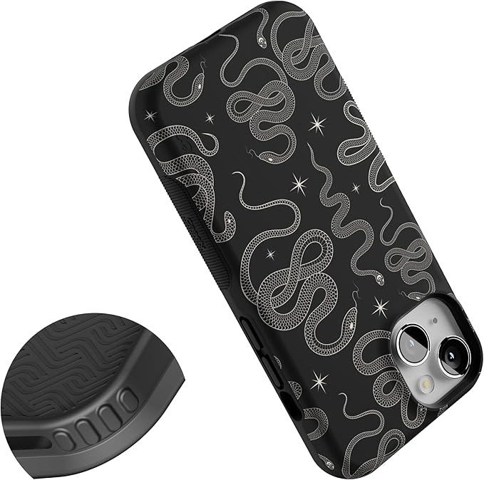 Casely iPhone 14 Case | We're Ready for It | Black Serpent | Compatible with MagSafe | Bold Protective Design