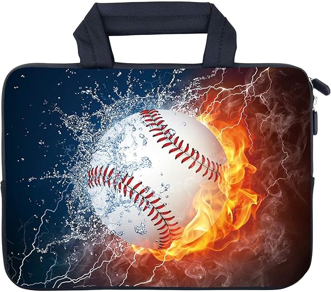 Baseball Laptop Sleeve/Notebook Computer Pocket Case - 11.6" to 12.1" Compatible for Men, Women, Boys, Girls - Neoprene Tablet Briefcase Carrying Bag