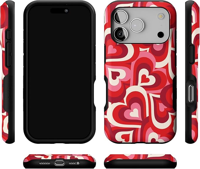 Casely iPhone 17 Pro Case | Love Song Remix | Ombre Hearts | Bold Protective Design | Compatible with MagSafe