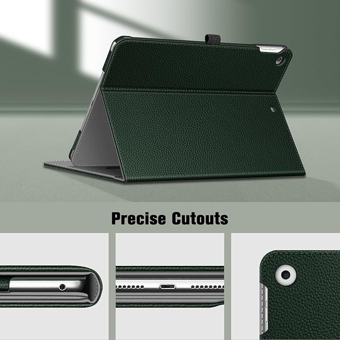Fintie Case for iPad 9th / 8th / 7th Generation (2021/2020/2019) 10.2 Inch - [Corner Protection] Multi-Angle Viewing Stand Cover with Pocket & Pencil Holder, Auto Sleep Wake, Midnight Green