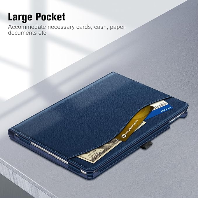 Fintie Case for iPad 9th / 8th / 7th Generation (2021/2020/2019) 10.2 Inch - [Corner Protection] Multi-Angle Viewing Stand Cover with Pocket & Pencil Holder, Auto Sleep Wake, Navy