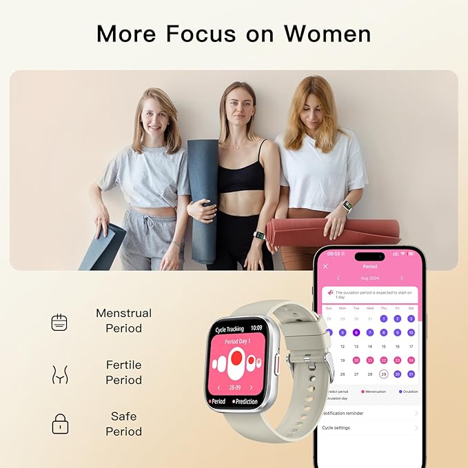 Smart Watches for Men Women Answer/Make Call, 1.85" Fitness Watch with 120+ Sports Modes, Heart Rate/SpO2/Sleep Tracker, Pedometer, IP68 Activity Tracker and SmartWatch for Android iOS (Silver, 1.85“)