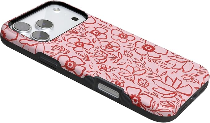 Casely iPhone 17 Pro Case | Blush Garden | Floral Doodle | Compatible with MagSafe | Bold Protective Design