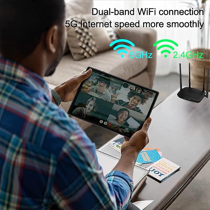 Android Tablet 10 inch Android 13 Tablets with 14GB RAM 128GB ROM, Octa-Core 2.0 GHz, 8000mAh Battery, 5G WiFi, Bluetooth 5.0, HD IPS Touchscreen, 5+8MP Camera Tablet with Keyboard Mouse Case, Grey