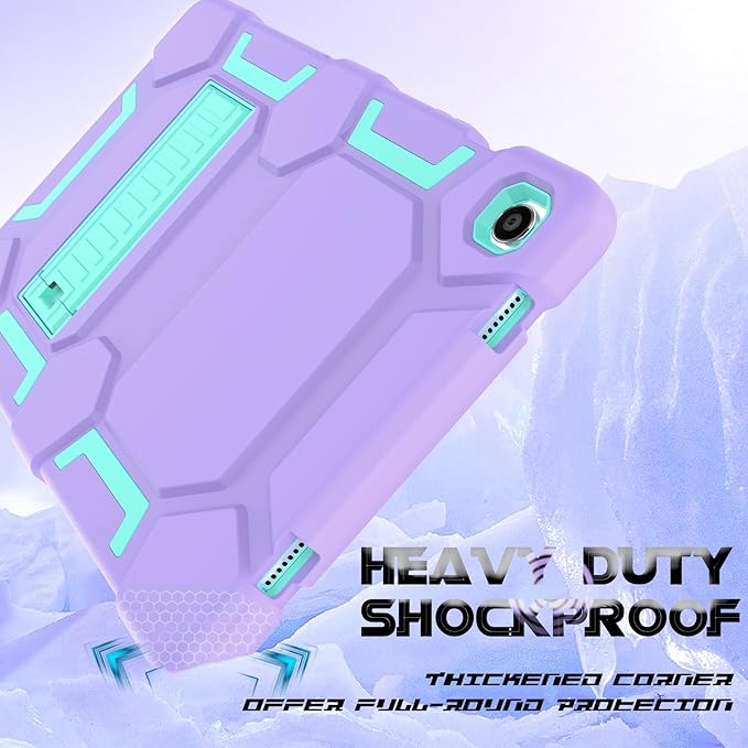 Case Compatible with Samsung Galaxy Tab A9+ / A9 Plus 11 inch 2023 - Heavy Duty Rugged Shockproof Protective Cover with Kickstand - for Samsung Tab A9+ Tablet (SM-X210/X216/X218), Purple+Green