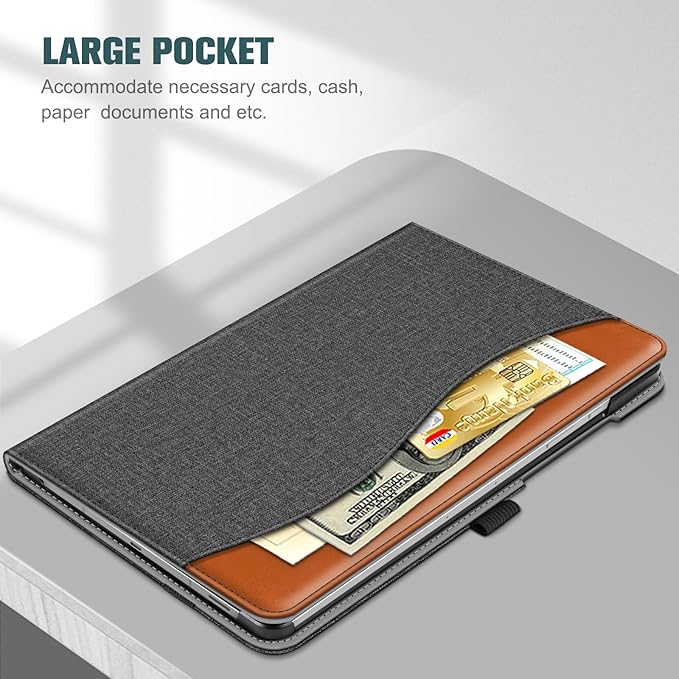 Fintie Case for Samsung Galaxy Tab S10 Lite/ S10 FE/ S9 FE 5G 10.9 Inch/Tab S9 11 Inch with S Pen Holder, Multi-Angle Viewing Protective Cover with Pocket, Auto Sleep/Wake, Denim Gray