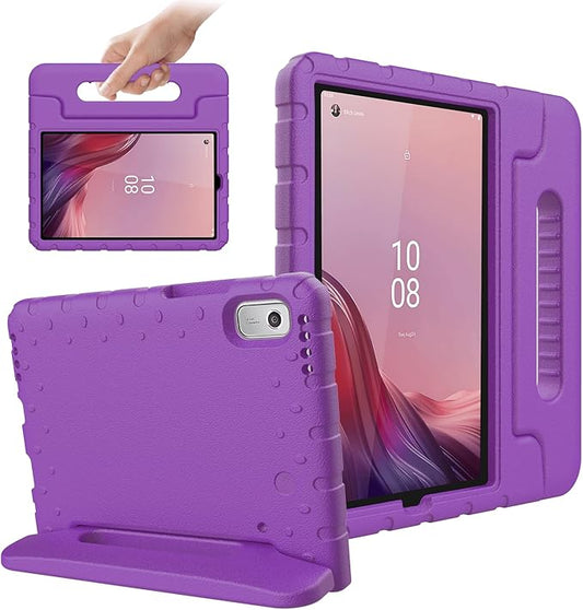 for Lenovo Tab M9 Case, New Kids Heavy Duty Cover with Convertible Handle Stand for Lenovo Tab M9 9.0 Inch 2023, Purple
