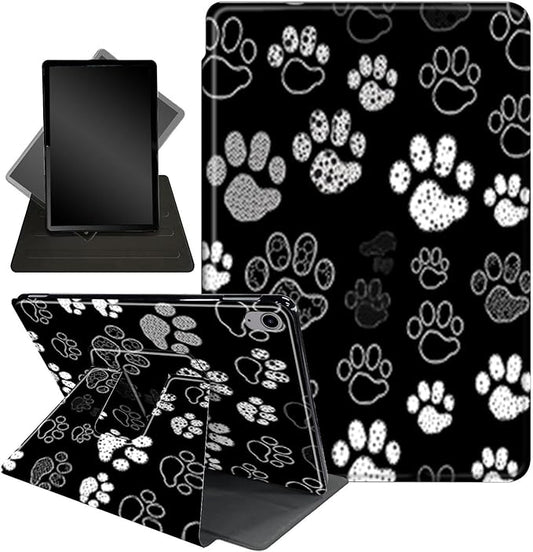 Case for Lenovo Tab P11 Plus Case 2021 (TB-J616F / J616X), 360 Degree Rotating Folding Stand,with Auto Sleep/Wake Case for Lenovo Tab P11 11” 2020 (TB-J606F TB-J606X),Gray Paw Print