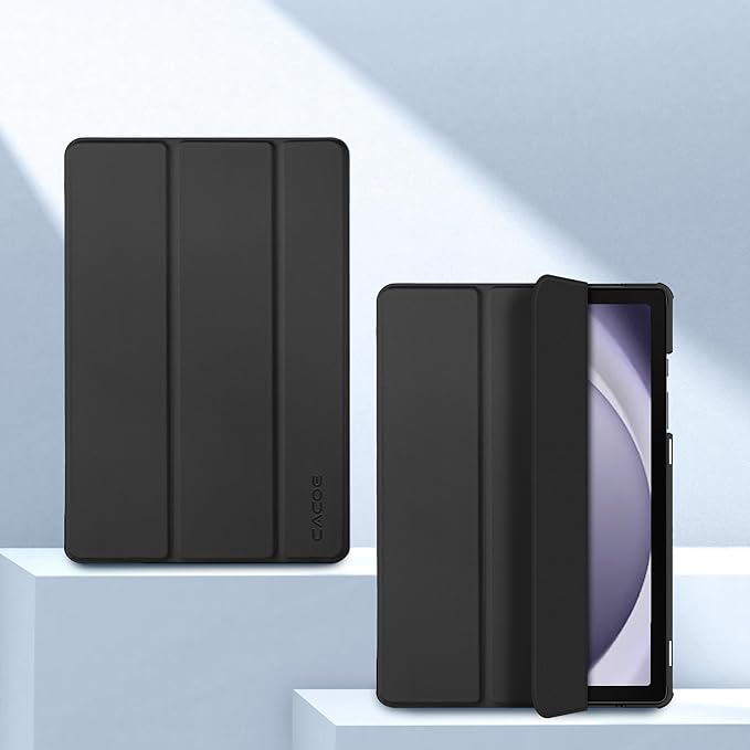 CACOE Case for Samsung Galaxy Tab A9+ Plus 11 Inch 2023 (SM-X210/X216/X218) with Screen Protector, Foldable Stand Slim Protective Case, Auto Screen On/Off, Black