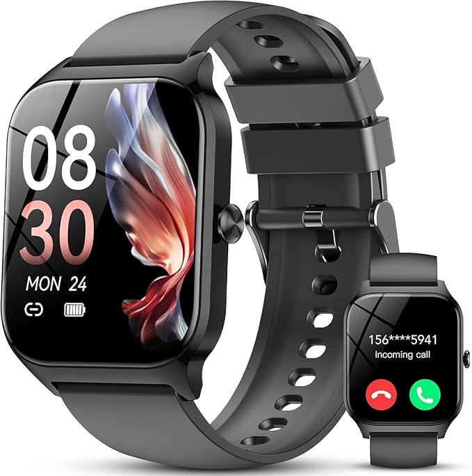 Smart Watch(Answer/Make Call), 1.9" Smartwatch for Men Women, NEW Fitness Watch with 110+ Sport Modes, Fitness Activity Tracke with Pedometer/Sleep Monitor/Heart Rate/IP68 Waterproof, for Android iOS
