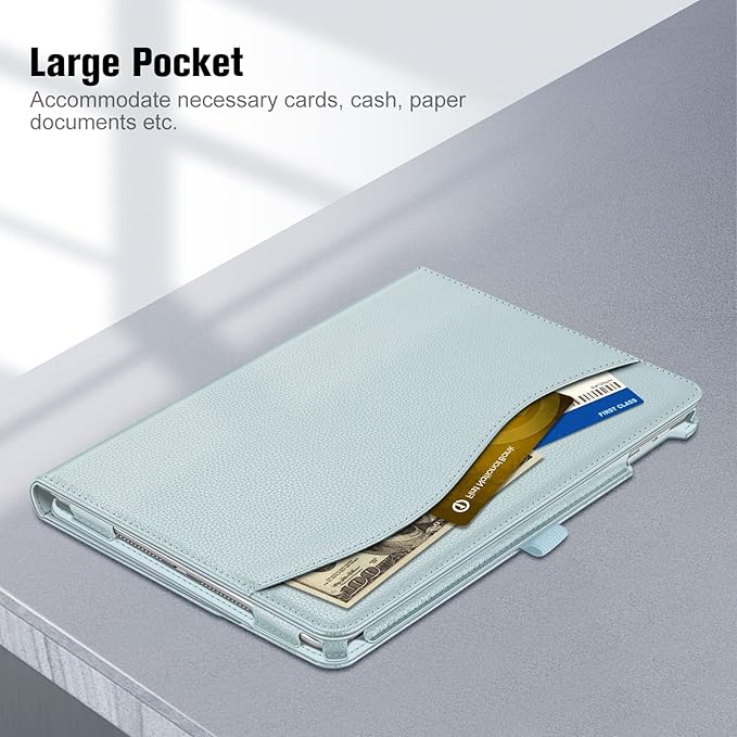 Fintie Case for iPad 9th / 8th / 7th Generation (2021/2020/2019) 10.2 Inch - [Corner Protection] Multi-Angle Viewing Stand Cover with Pocket & Pencil Holder, Auto Sleep Wake, Ice Blue
