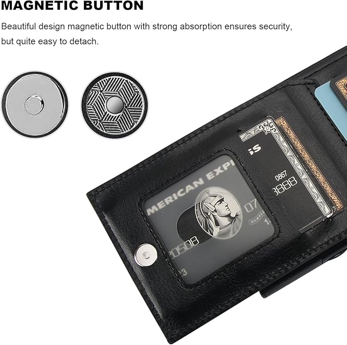 KIHUWEY for Samsung Galaxy S24 Ultra Case Wallet with Credit Card Holder, Flip Premium Leather Magnetic Clasp Kickstand Heavy Duty Protective Cover for Samsung Galaxy S24 Ultra 6.8" (Black)