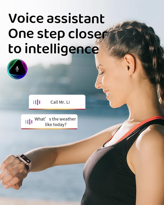 Smart Watch for Women, 1.85"HD Fitness Tracker (Answer/Make Call/Messages), 130+ Sport Modes with 24/7 Heart Rate/Sleep Monitor/Pedometer, IP68 Waterproof, Smartwatche for Android&iOS (Rose Gold)