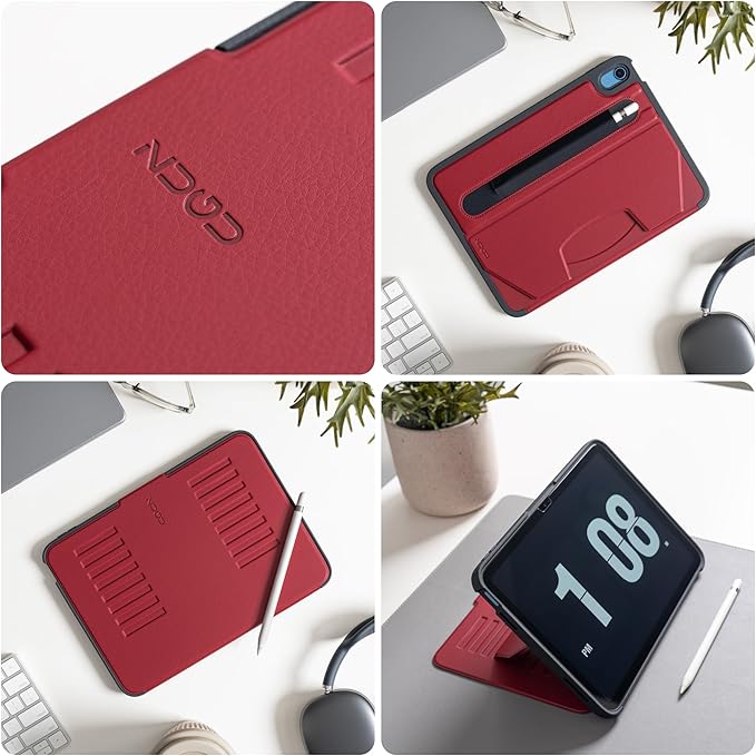 ZUGU CASE for iPad 10.9 Inch Case iPad 11th/10th Generation (A16 2025/2022), Magnetic Stand & Sleep/Wake Cover for 11th/10th Gen iPad, Model #s A3354, A3355, A3356, A2696, A2757, A2777, Scarlet Red