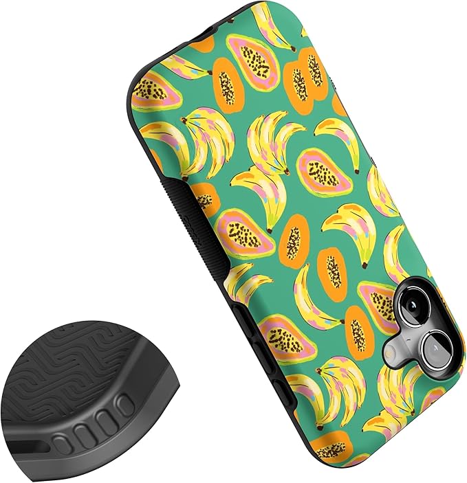 Casely iPhone 17 Case | Papaya Palms | Dippin' Daisy's Tropical Vacation | Bold Protective Design | Compatible with MagSafe