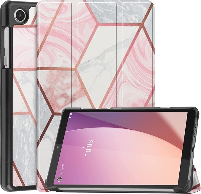 Case for Lenovo Tab M8 4th Gen 2023, Folding Folio Ultra-Thin PU Leather Stand Case Cover for Lenovo Tab M8 4th Gen TB-300FU Geometry
