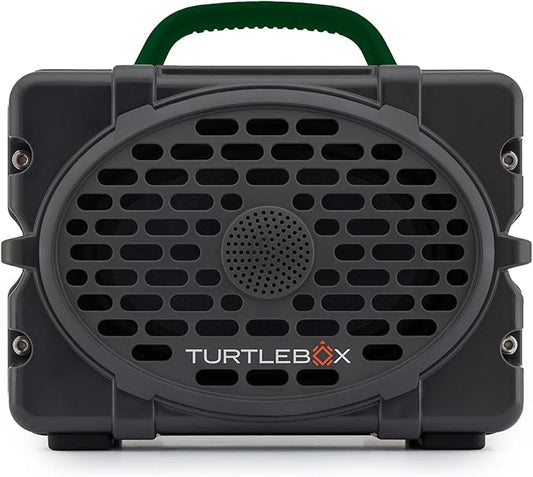 Turtlebox Original Gen 3: Portable Outdoor Bluetooth Speaker – Ultra-Loud (120dB), Waterproof (IP67), Rugged, Impact-Resistant, 3-Day Battery | Party Mode: Unlimited Pairing Stereo, Gray/Green